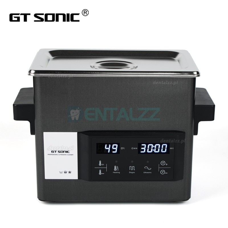 GT SONIC Seria S 2-9L Ultradźwiękowa myjka stołowa z panelem dotykowym z grzałką lustro tytanowe stal nierdzewna
